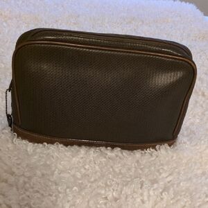 Charles Jourdan Brown and Dark Brown Men's Toiletry Bag